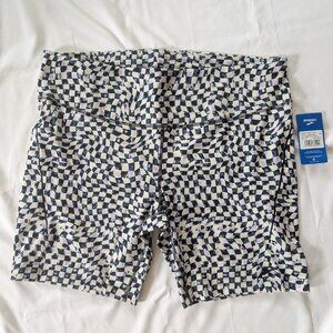NEW Brooks Spark 8" Short Tight Women's XXL Running Speed Check print pockets
